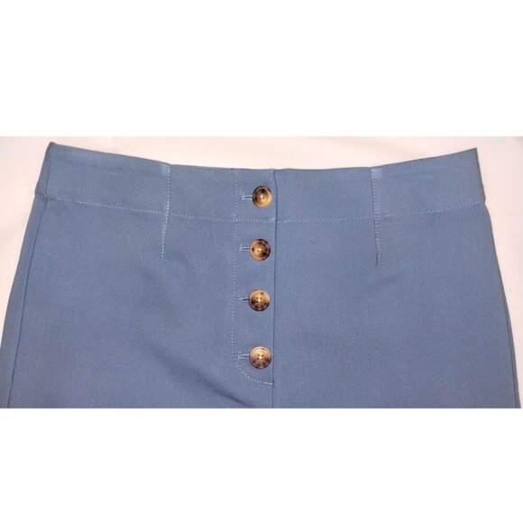 NWT Loft High-Waist Wide-Leg Flat-Front Button-Fly Tailored Dress Slacks (Sz 10) - Picture 2 of 7